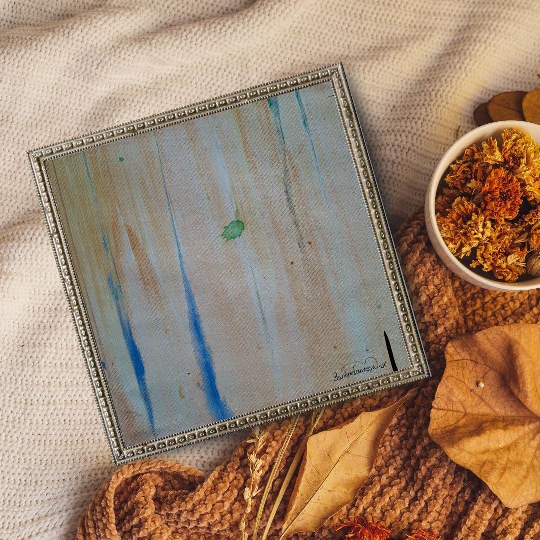 Brown Autumn Vintage Art Photo Frame Flatlay Mockup Instagram Post