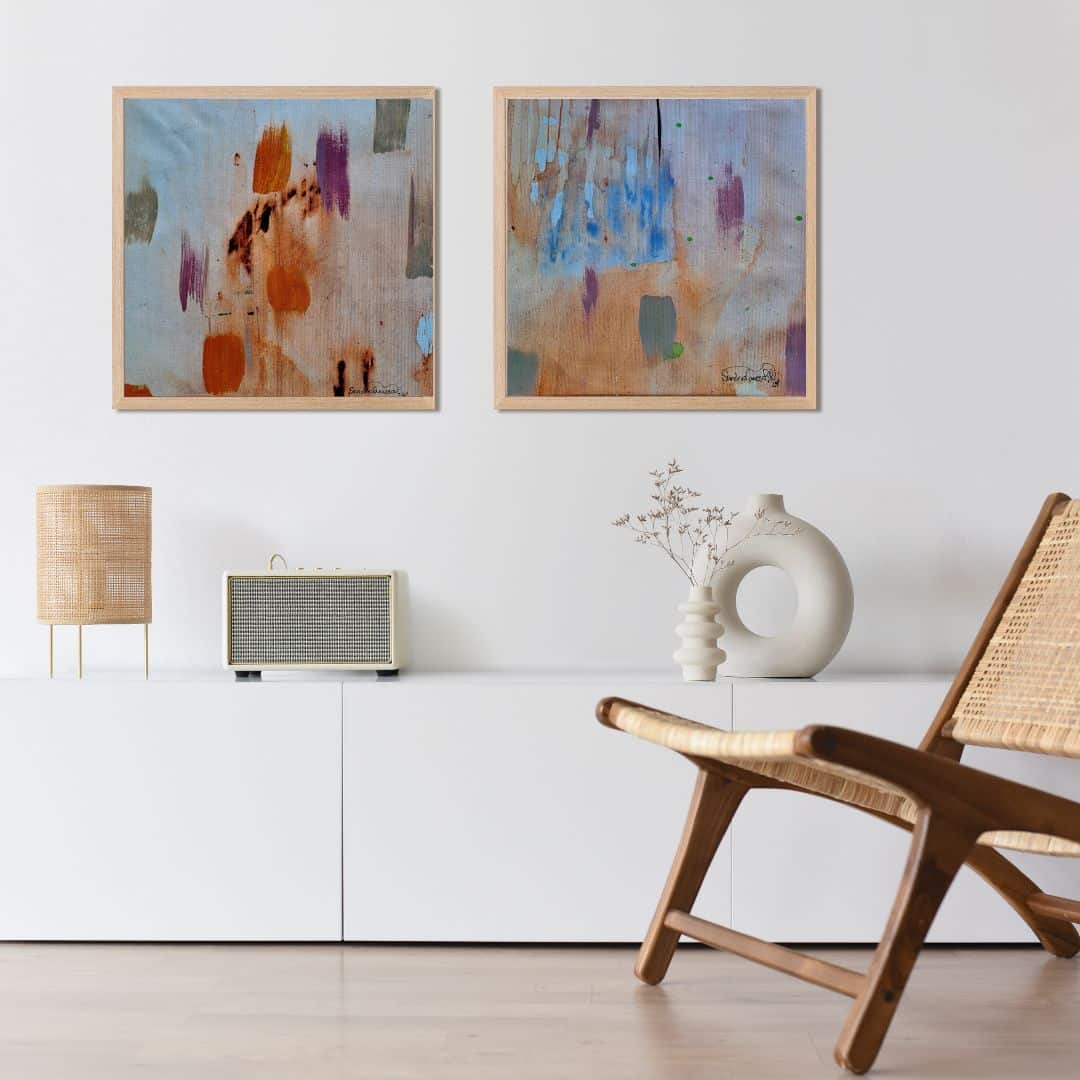 Brown and Grey Modern Wall Art Frame Instagram post